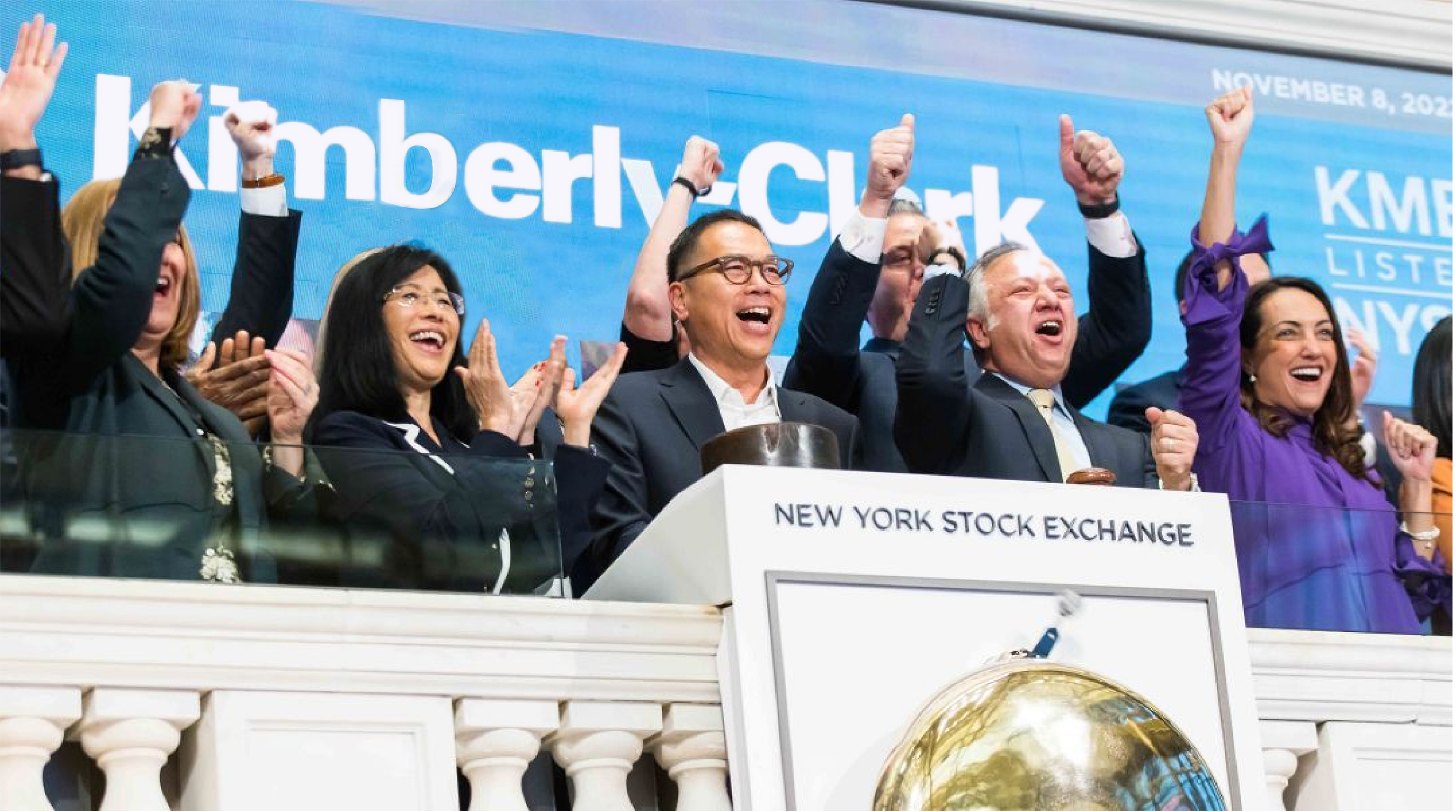 Kimberly-Clark's executive team at the New York Stock Exchange